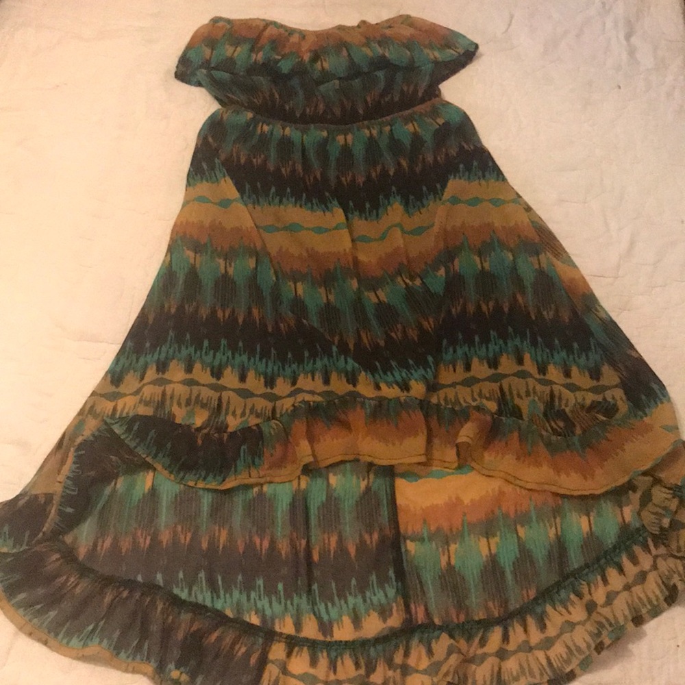Strapless High Low Dress
